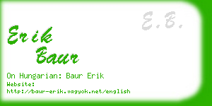 erik baur business card